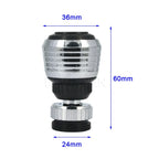 Aérateur de robinet pivotant 360