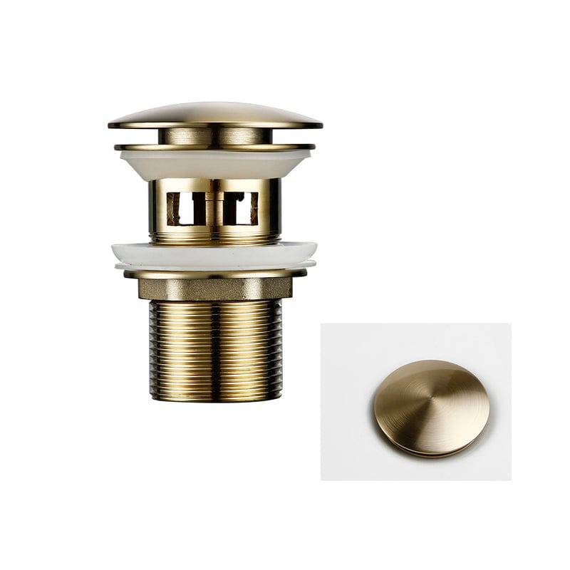 Bouchon d'évier en inox or brossé