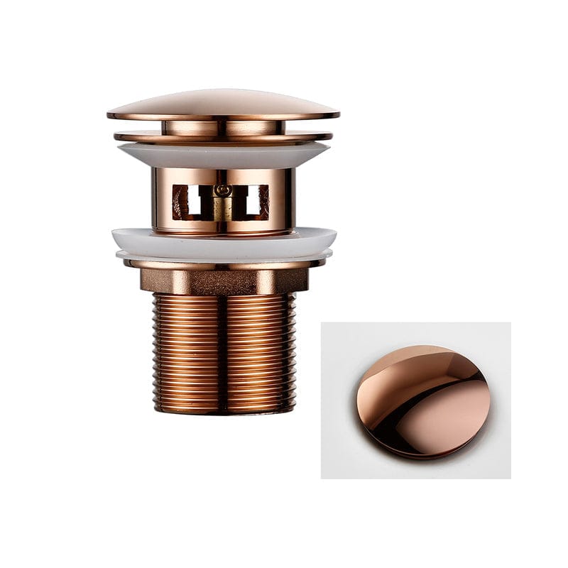 Bouchon d'évier en inox or rose brossé