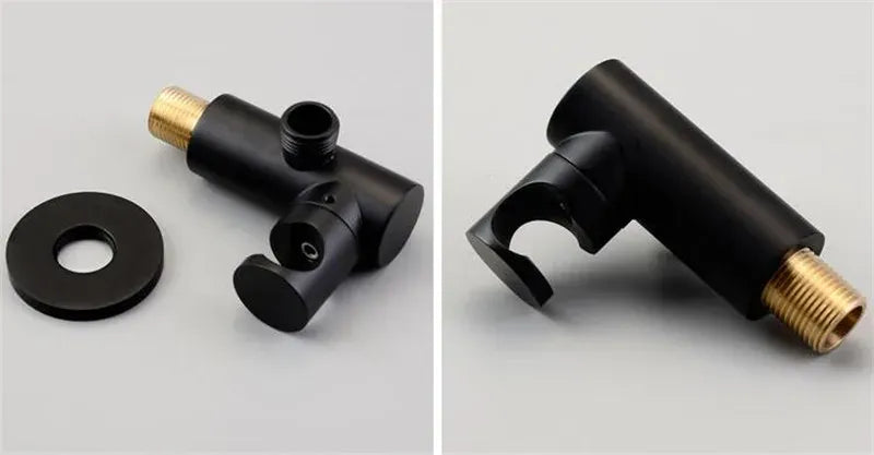 Ensemble de robinets encastrable pour baignoire noir mat