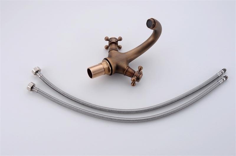 Mélangeur de salle de bain en bronze brossé