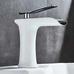 Mitigeur cascade de lavabo blanc