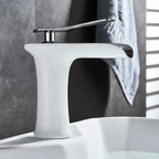 Mitigeur cascade de lavabo blanc