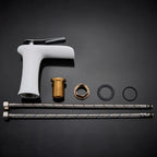 Mitigeur cascade de lavabo blanc