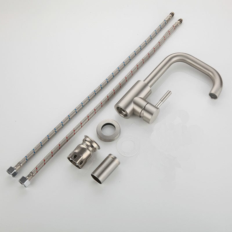 Mitigeur col de cygne pour lavabo noir mat