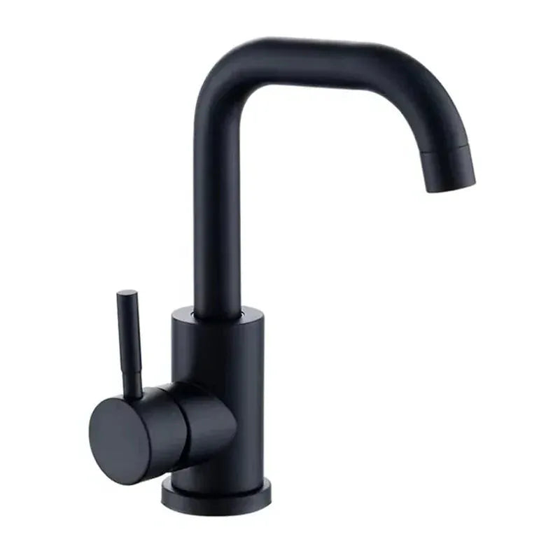 Mitigeur col de cygne pour lavabo noir mat