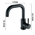 Mitigeur col de cygne pour lavabo noir mat