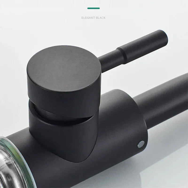 Mitigeur col de cygne pour lavabo noir mat