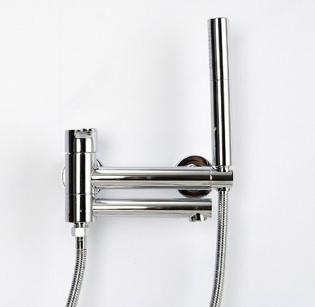 Mitigeur de baignoire avec douchette chromé