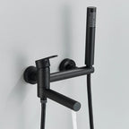 Mitigeur de baignoire avec douchette noir mat