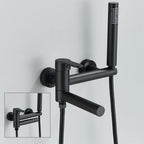 Mitigeur de baignoire avec douchette noir mat