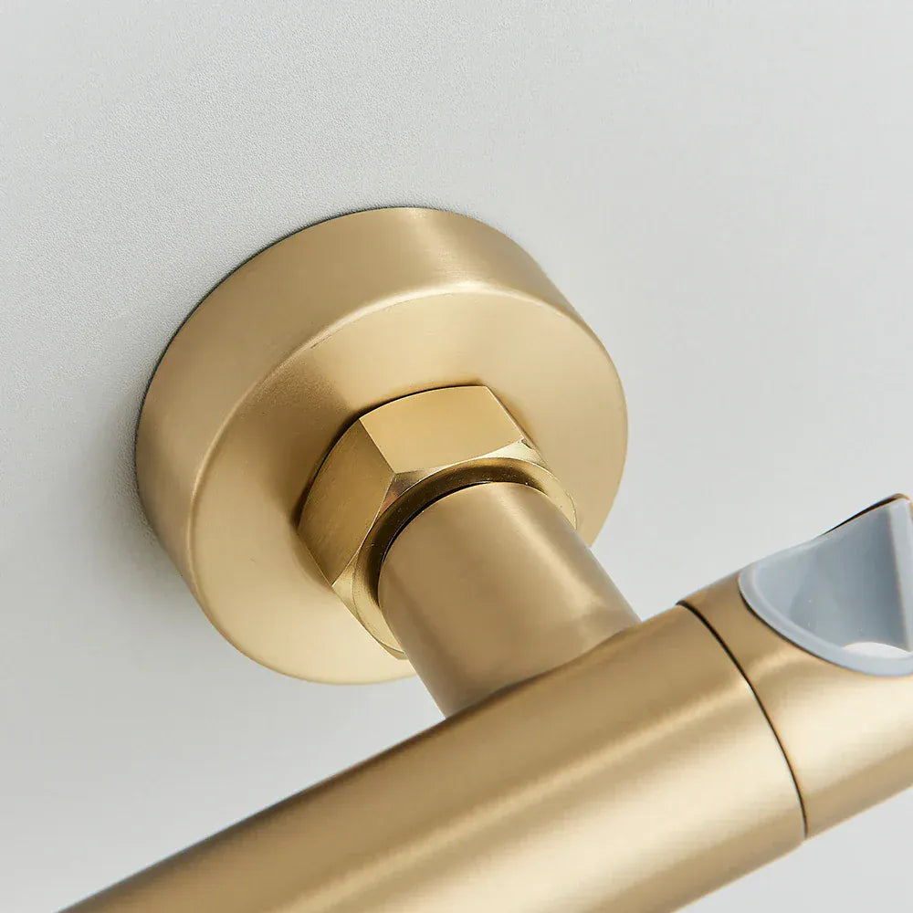 Mitigeur de baignoire avec douchette or brossé