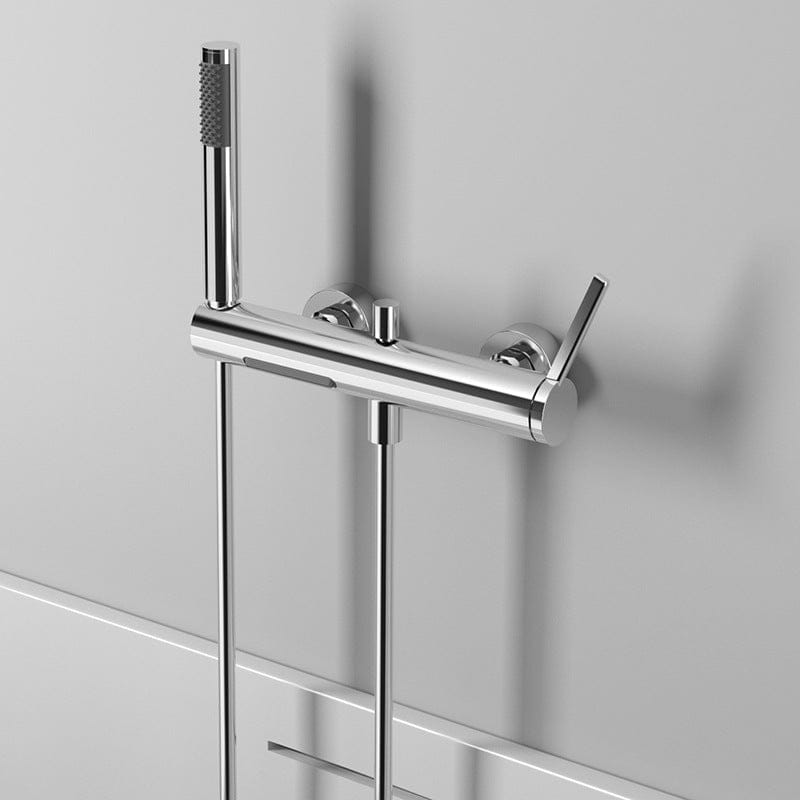 Mitigeur de baignoire cascade gris brossé