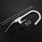 Mitigeur de cuisine avec douchette blanc