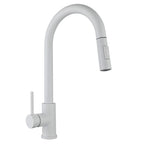 Mitigeur de cuisine avec douchette blanc