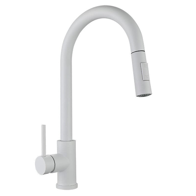 Mitigeur de cuisine avec douchette blanc