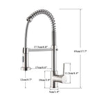 Mitigeur de cuisine avec douchette extractible chromé