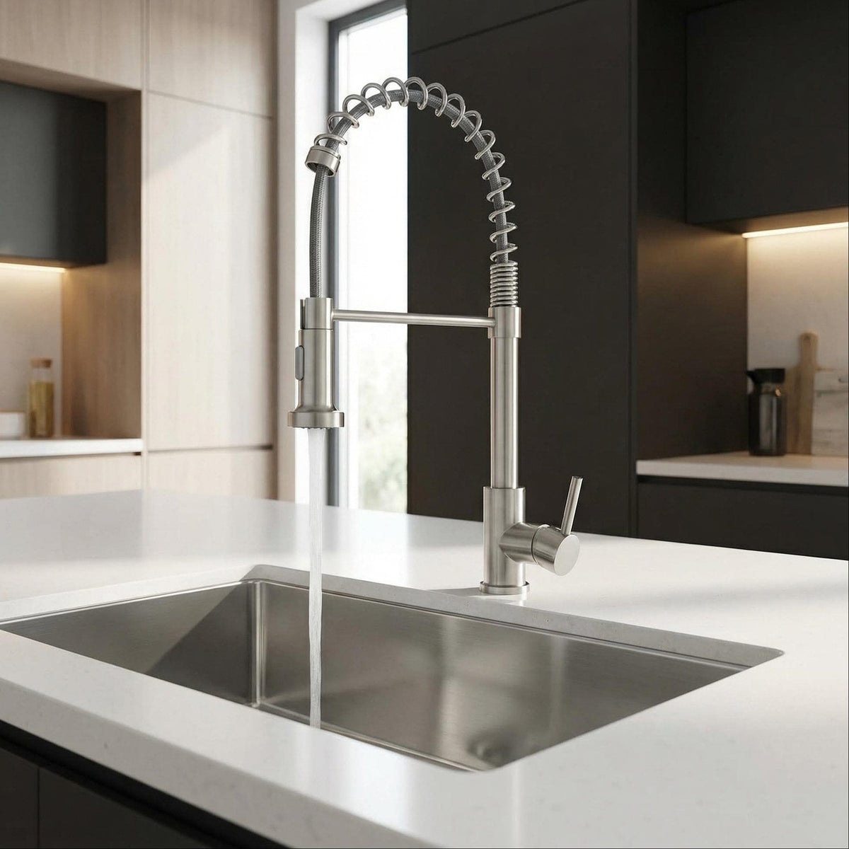 Mitigeur de cuisine avec douchette extractible chromé