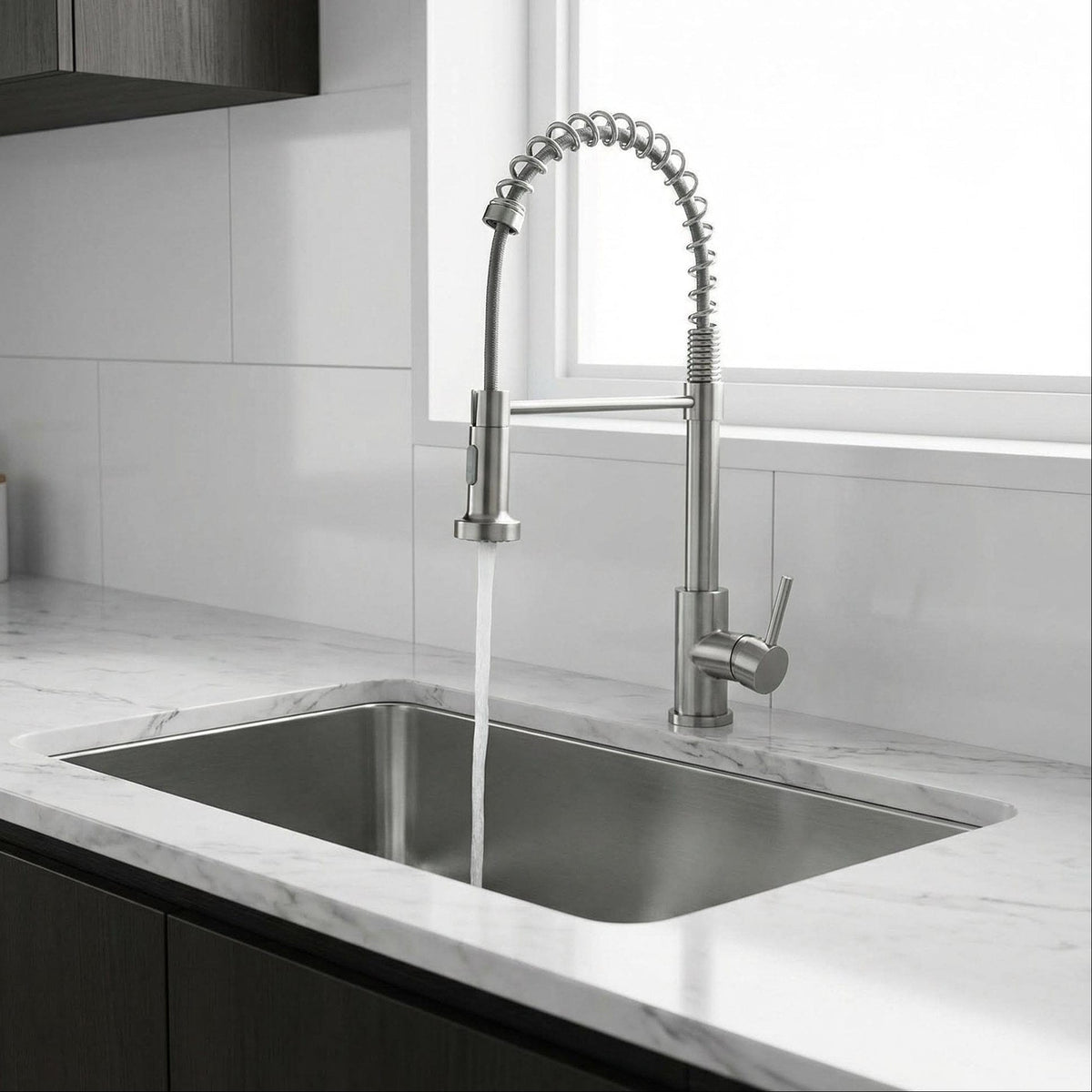 Mitigeur de cuisine avec douchette extractible chromé