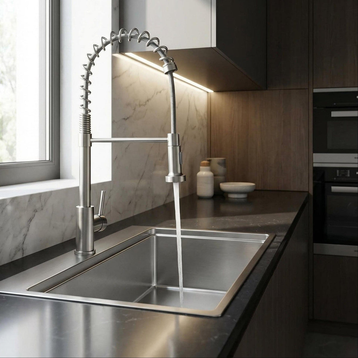 Mitigeur de cuisine avec douchette extractible chromé