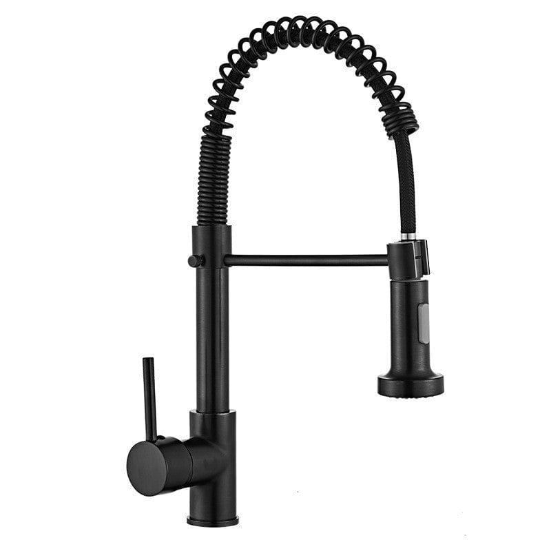 Mitigeur de cuisine avec douchette extractible noir mat