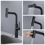 Mitigeur de cuisine avec douchette noir