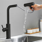 Mitigeur de cuisine avec douchette noir