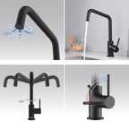 Mitigeur de cuisine brossé noir mat