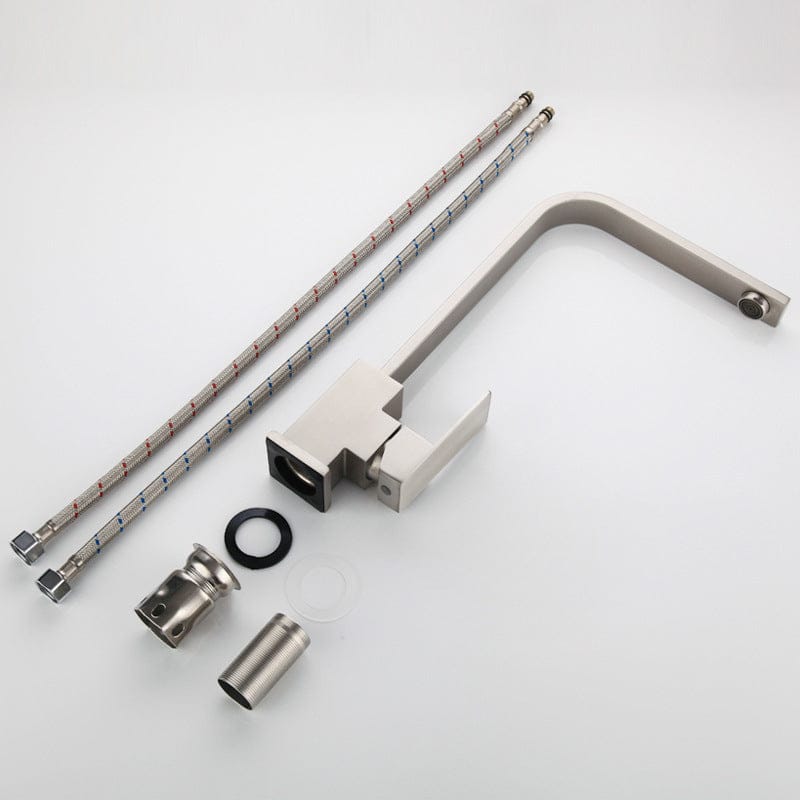 Mitigeur de cuisine design gris brossé