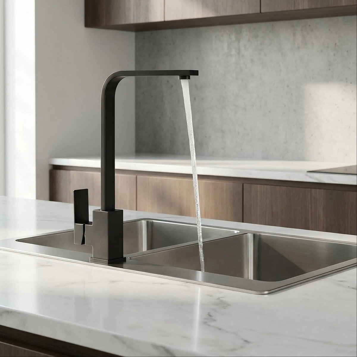 Mitigeur de cuisine design noir mat