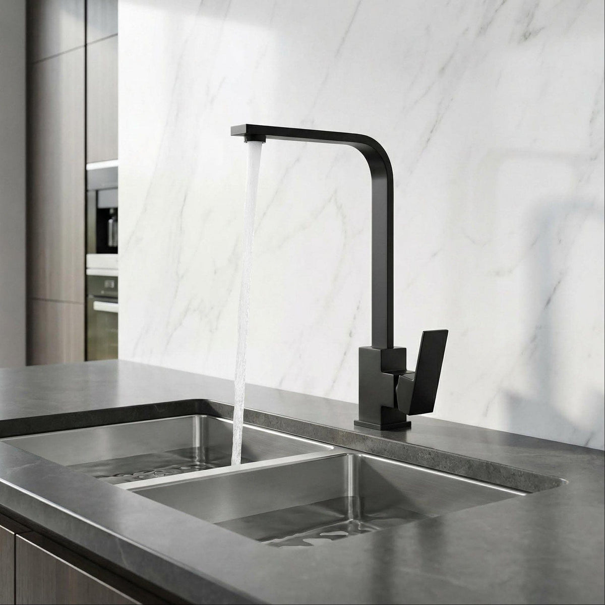 Mitigeur de cuisine design noir mat