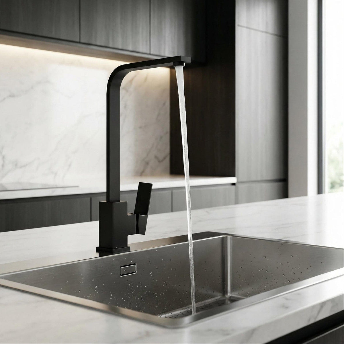 Mitigeur de cuisine design noir mat