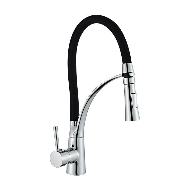 Mitigeur de cuisine en caoutchouc chromé