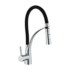 Mitigeur de cuisine en caoutchouc chromé