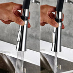 Mitigeur de cuisine en caoutchouc chromé