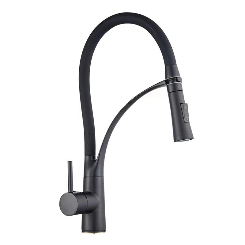 Mitigeur de cuisine en caoutchouc noir mat