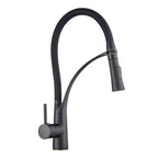 Mitigeur de cuisine en caoutchouc noir mat