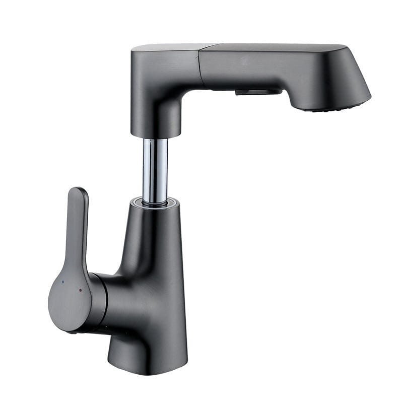 Mitigeur de cuisine en inox gris brossé