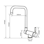 Mitigeur de cuisine rabattable chromé