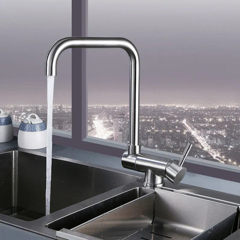 Mitigeur de cuisine rabattable chromé