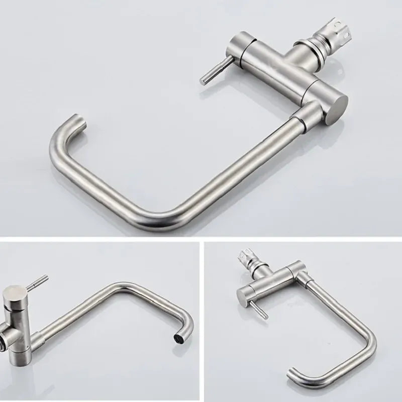 Mitigeur de cuisine rabattable chromé