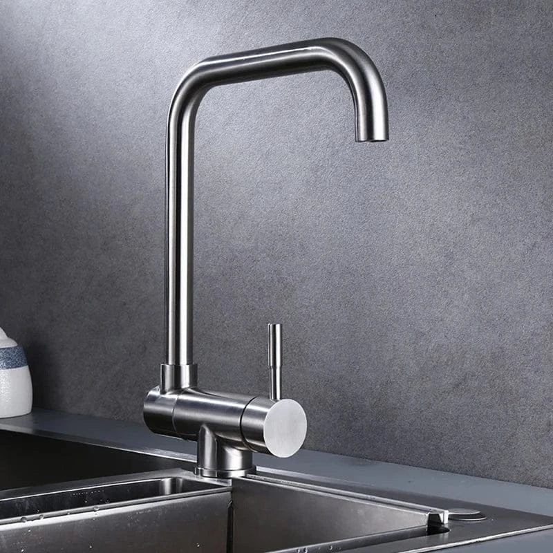 Mitigeur de cuisine rabattable chromé