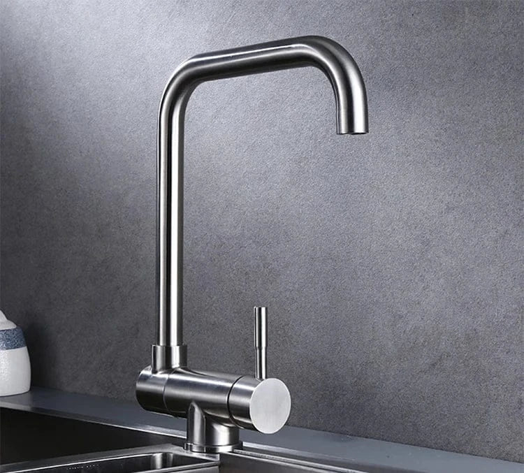 Mitigeur de cuisine rabattable chromé