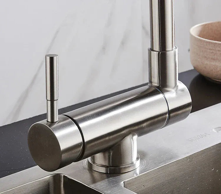 Mitigeur de cuisine rabattable chromé