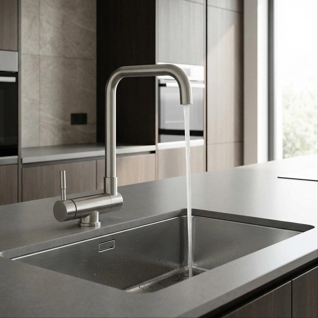 Mitigeur de cuisine rabattable chromé