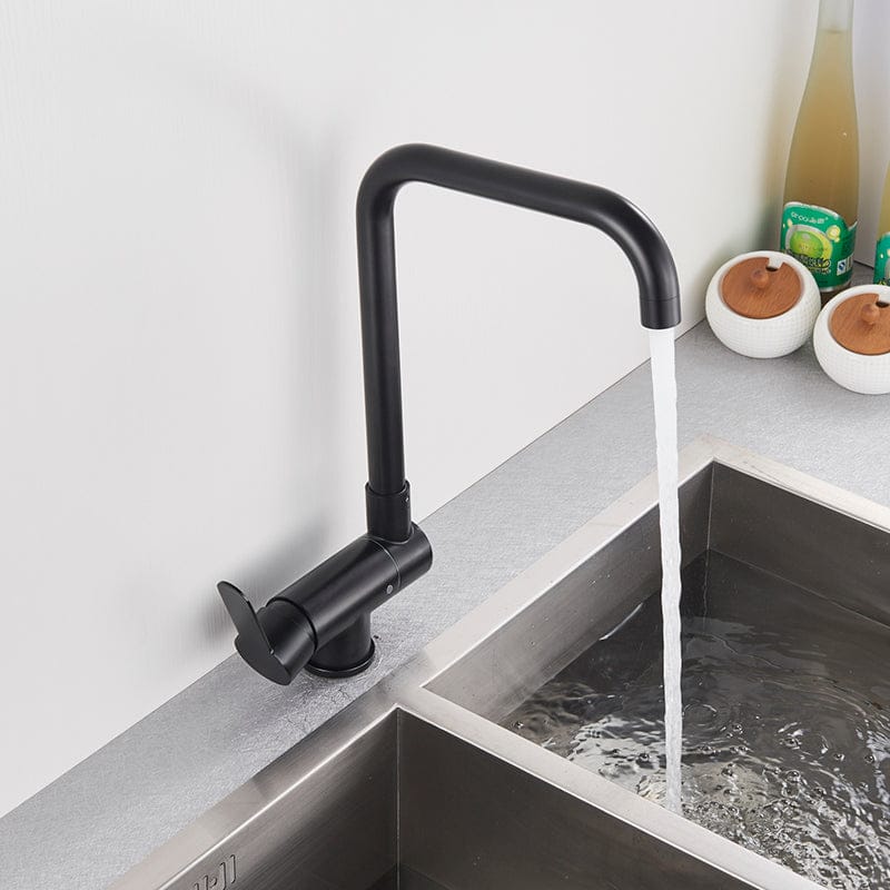 Mitigeur de cuisine rabattable noir mat