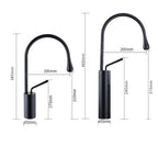 Mitigeur de lavabo avec douchette extractible noir mat