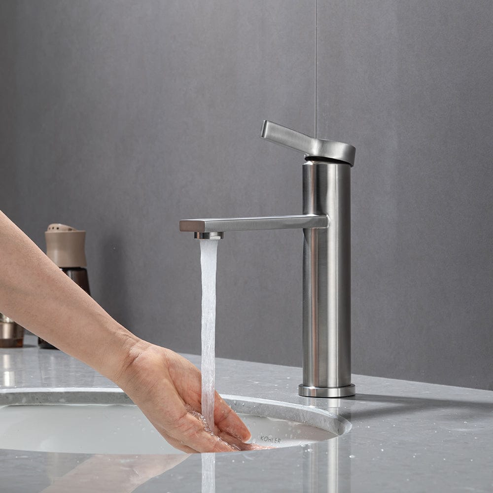 Mitigeur de lavabo de salle de bain chromé