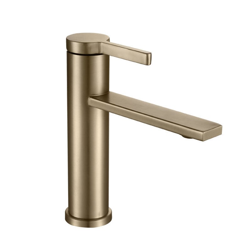 Mitigeur de lavabo de salle de bain en or brossé