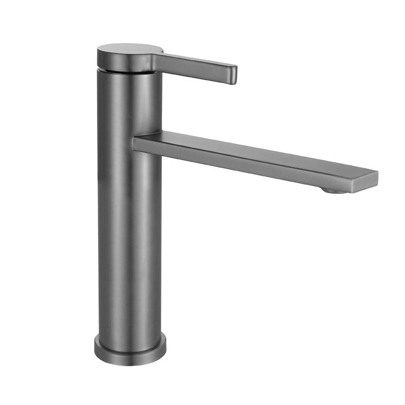 Mitigeur de lavabo de salle de bain gris brossé